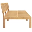 vidaXL Solid Acacia Wood Medium Modular Pallet Sofa in Natural Wood