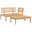 vidaXL Solid Acacia Wood Pallet Sofa Set in Natural Wood