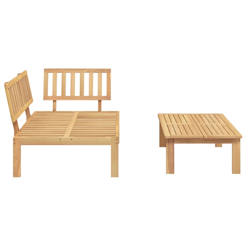 vidaXL Solid Acacia Wood Pallet Sofa Set in Natural Wood