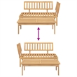 vidaXL Solid Acacia Wood Pallet Sofa Set in Natural Wood