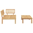 vidaXL Solid Acacia Wood Pallet Sofa Set in Natural Wood