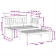 vidaXL Solid Acacia Wood Pallet Sofa Set in Natural Wood