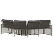 vidaXL L-Shaped PE Rattan And Powder-Coated Steel Garden Sofa Large in Grey