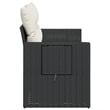 vidaXL Garden Sofa in Black And Cream
