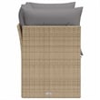 vidaXL 2-Seater PE Rattan Modular Garden Sofa in Beige