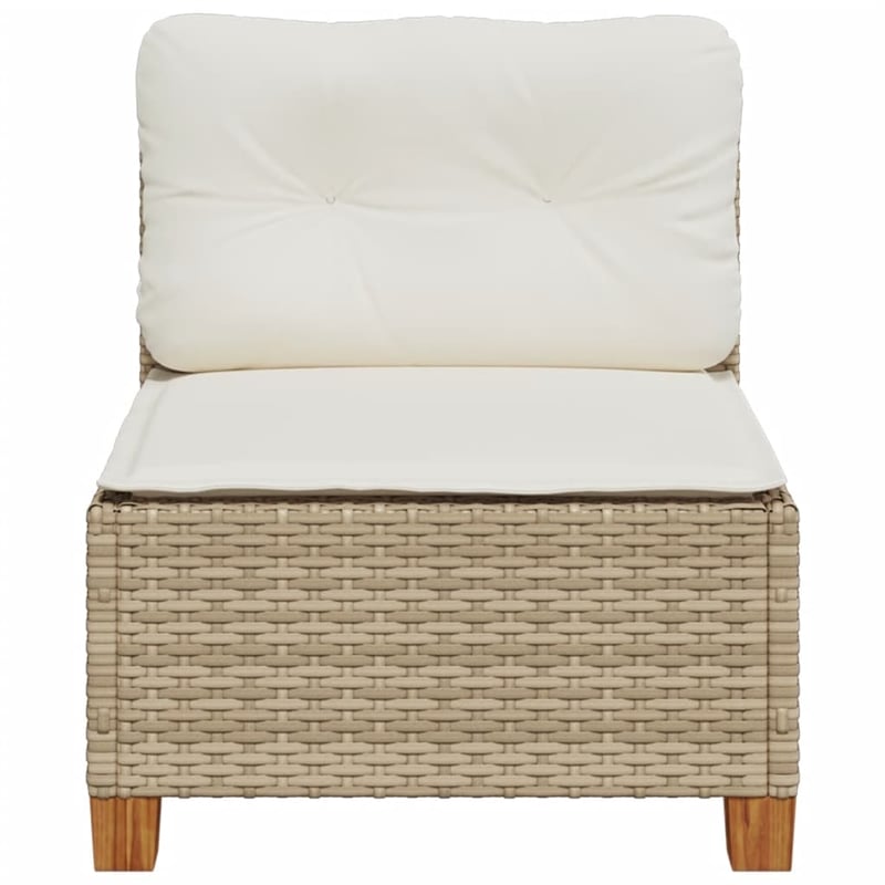vidaXL Garden Sofa in Beige