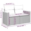 vidaXL Poly Rattan & Powder-Coated Steel & Solid Acacia Wood Garden Sofa in Grey