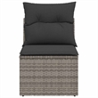 vidaXL Single Modular Poly Rattan Garden Chair in Grey