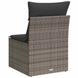 vidaXL Single Modular Poly Rattan Garden Chair in Grey
