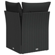 vidaXL PE Rattan Garden Sofa With Adjustable Feet in Black