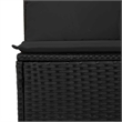 vidaXL 4-Seater Poly Rattan And Powder-Coated Steel Garden Sofa in Black