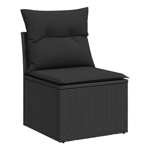 vidaXL PE Rattan Medium Modular Garden Chair in Black