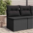 vidaXL PE Rattan Medium Modular Garden Chair in Black