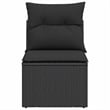 vidaXL PE Rattan Medium Modular Garden Chair in Black