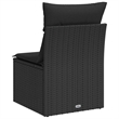 vidaXL PE Rattan Medium Modular Garden Chair in Black