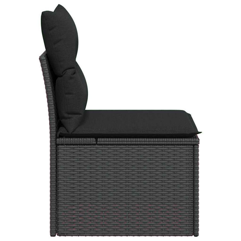 vidaXL PE Rattan Medium Modular Garden Chair in Black