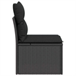 vidaXL PE Rattan Medium Modular Garden Chair in Black