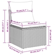 vidaXL PE Rattan And Powder-Coated Steel Single Garden Sofa in Black