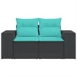 vidaXL Garden Sofa in Black