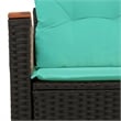 vidaXL Garden Sofa in Black