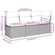 vidaXL Poly Rattan Garden Sofa in Black