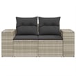 vidaXL Garden Sofa in Light Gray