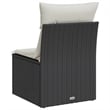 vidaXL Small PE Rattan Garden Sofa UV-Resistant in Black