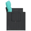 vidaXL 2-Seater PE Rattan And Powder-Coated Steel Garden Sofa in Black