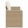 vidaXL Large Modular Poly Rattan Garden Sofa in Beige