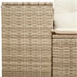 vidaXL Large Modular Poly Rattan Garden Sofa in Beige