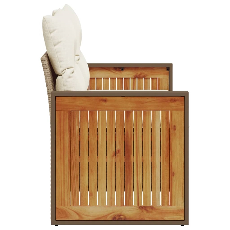 vidaXL Garden Sofa in Beige And Cream