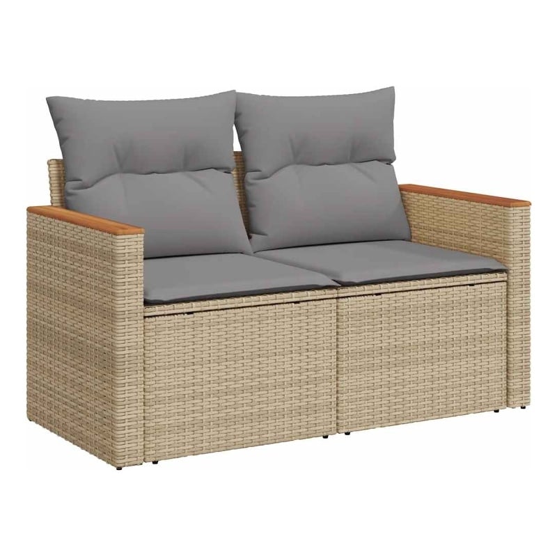 vidaXL Garden Sofa in Beige
