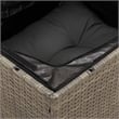 vidaXL 3-Seater PE Rattan Garden Sofa UV-Resistant in Grey