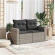vidaXL Garden Sofa in Gray