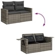 vidaXL Garden Sofa in Gray