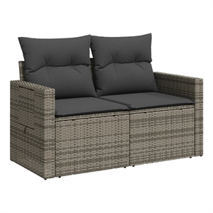 vidaXL Garden Sofa in Gray