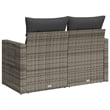 vidaXL Garden Sofa in Gray