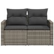 vidaXL Garden Sofa in Gray