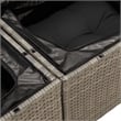 vidaXL Large PE Rattan Garden Sofa With Adjustable Feet in Grey