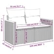 vidaXL PE Rattan Powder-Coated Steel And Solid Acacia Wood Garden Sofa in Grey