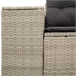 vidaXL PE Rattan And Powder-Coated Steel And Polyester Garden Sofa in Light Grey