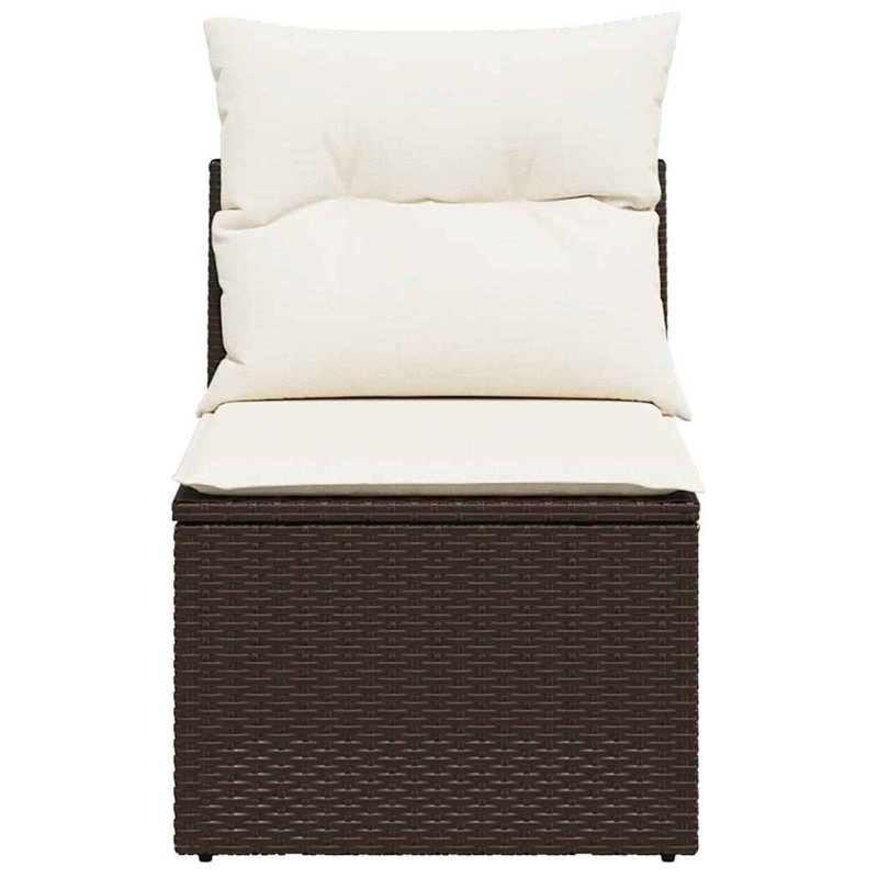 vidaXL Garden Sofa in Brown