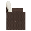 vidaXL Garden Sofa in Brown And Cream in White