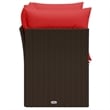 vidaXL Poly Rattan Garden Sofa in Brown