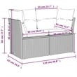 vidaXL Poly Rattan Garden Sofa in Brown