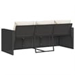 vidaXL Garden Sofa in Black And Cream