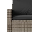 vidaXL PE Rattan 3-Seater Garden Sofa in Gray