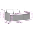vidaXL PE Rattan 3-Seater Garden Sofa in Gray