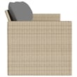 vidaXL 3-Seater Poly Rattan And Powder-Coated Steel Garden Sofa in Beige
