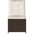 vidaXL Poly Rattan Reclining Patio Sofa in Brown